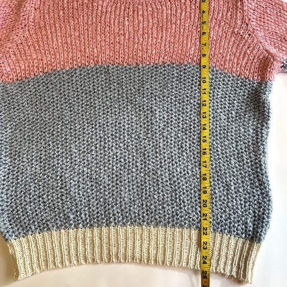 SANDRO Paris Obeline Color Block Openwork Sweater Size 3 (Large) - Picture 14 of 16